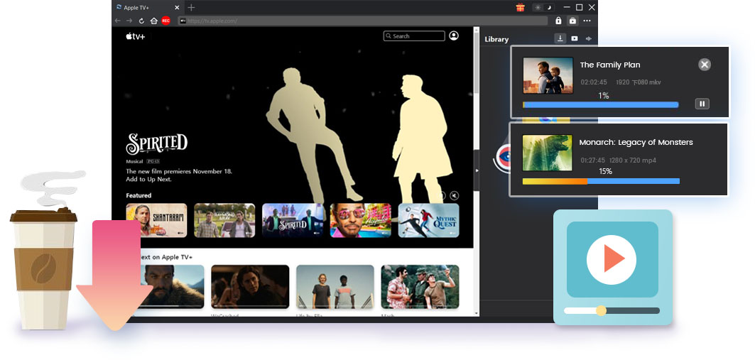 Funktionen des Apple TV+ Downloaders