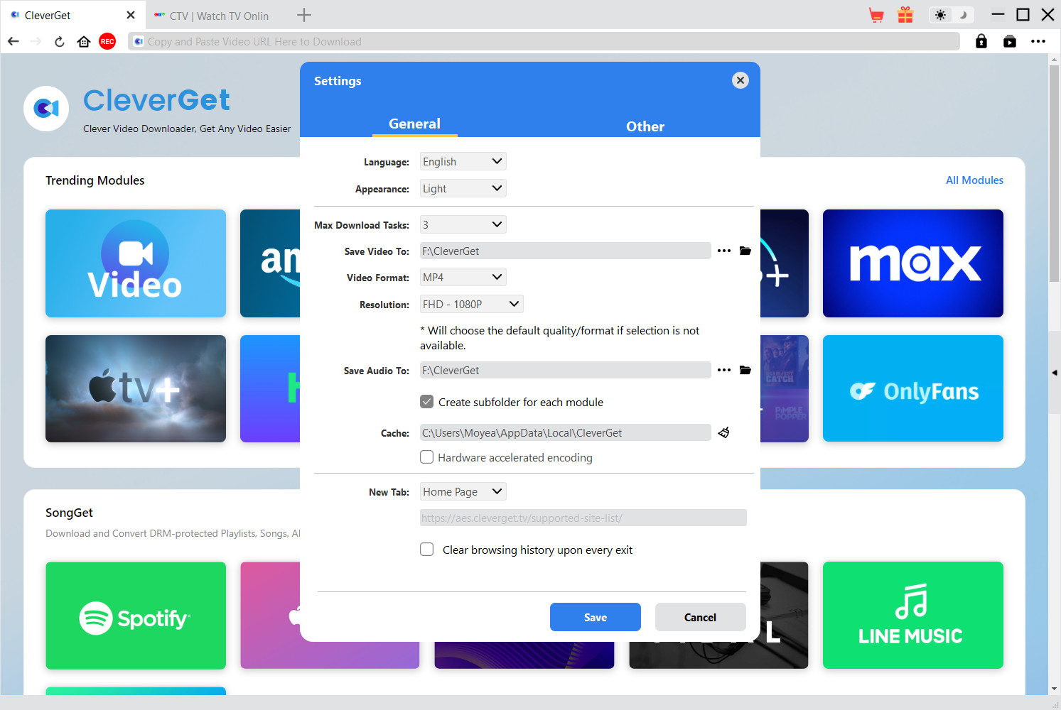 CTV Downloader Schritt 1