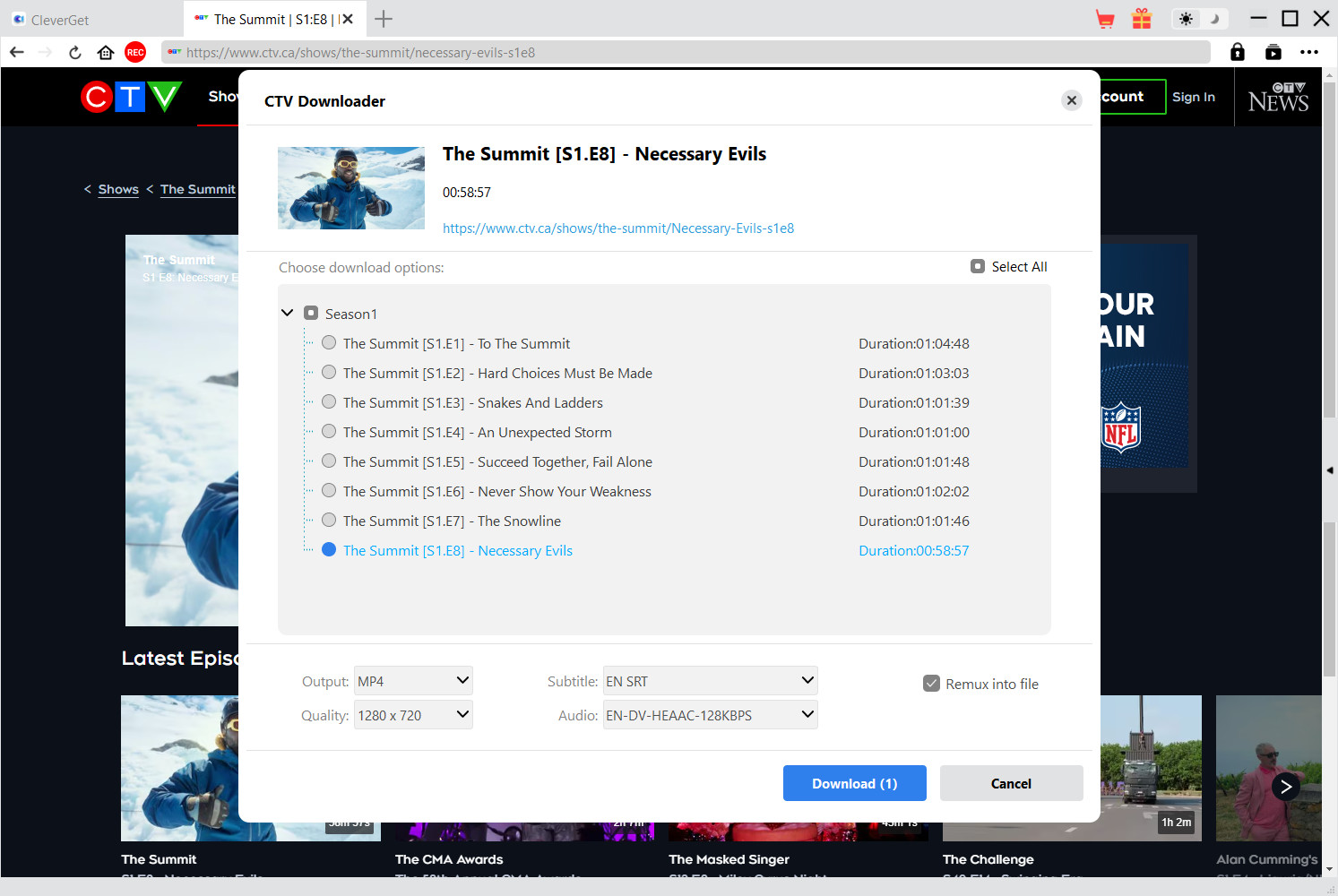 CTV Downloader Schritt 3
