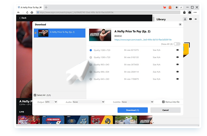 ESPN+ Downloader Schritt 3