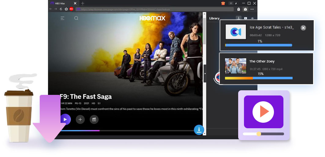 Funktionen des HBO Downloaders