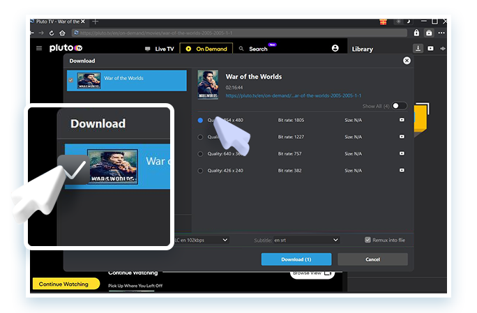 Pluto Downloader Schritt 3