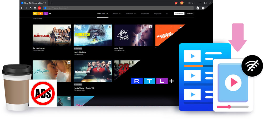 RTL Plus Downloader-Funktionen