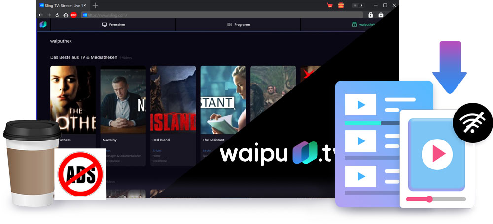 Waipu Downloader-Funktionen
