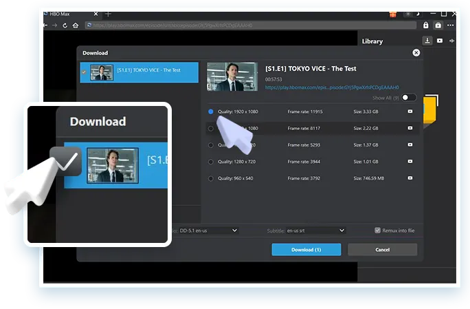 HBO Downloader Step3