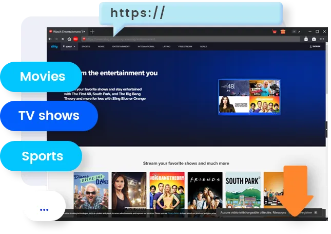Sling Downloader features