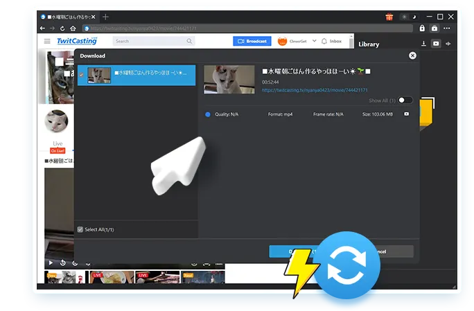 TwitCasting Downloader Step2