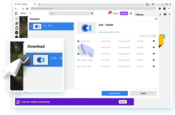 Twitch Downloader Step2