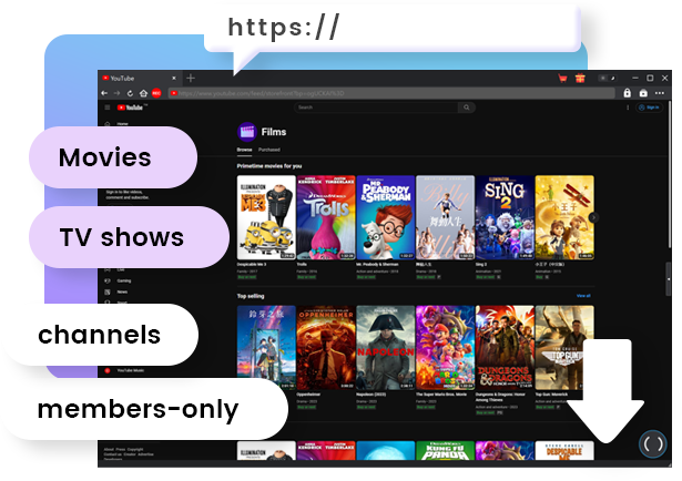Funktionen des YouTube Movies Downloader
