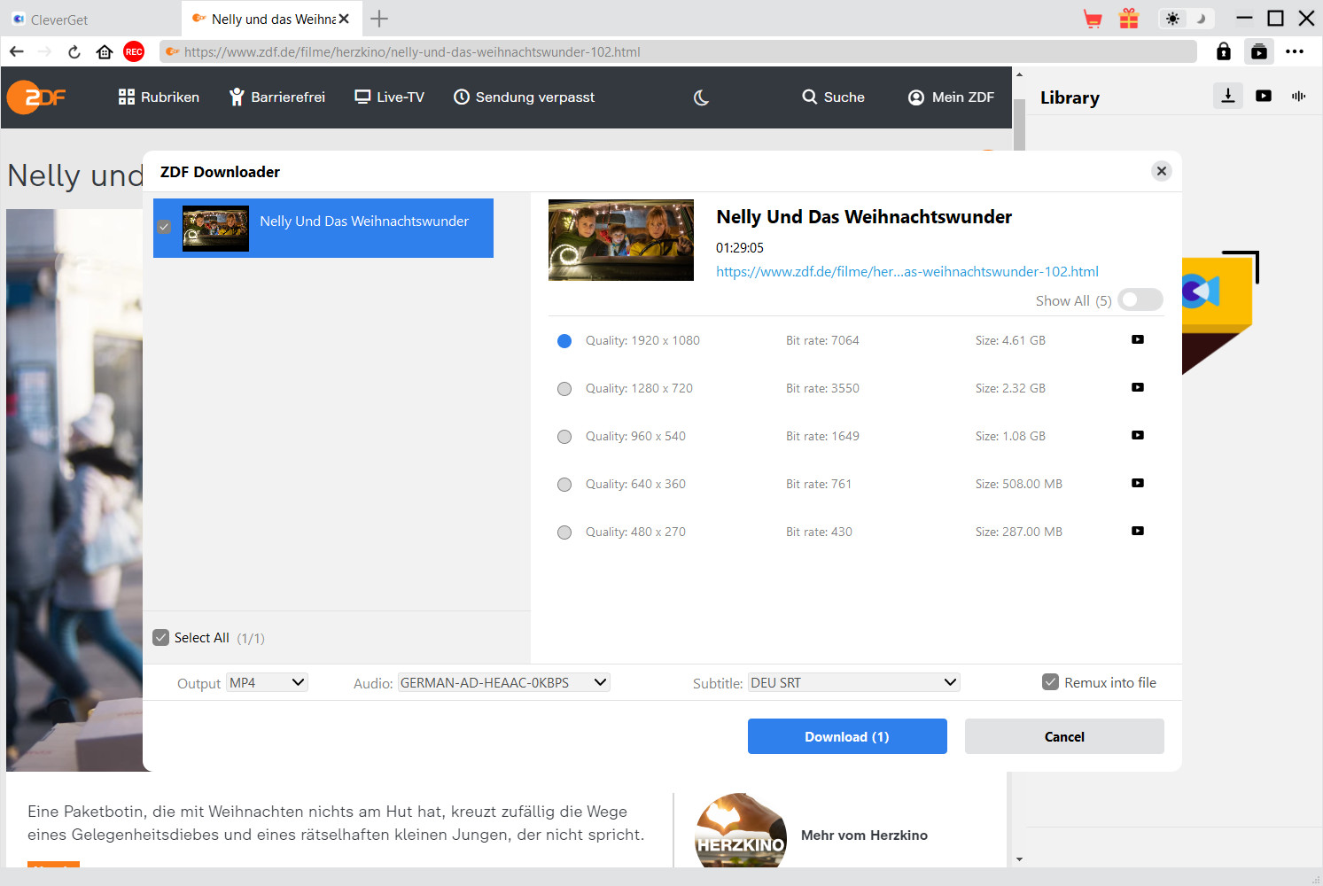 ZDF Downloader Schritt 3